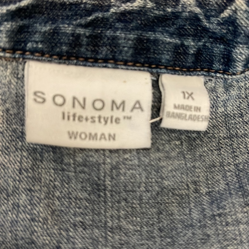 SONOMA Life-Style DENIM Women JACKET size 1X” - Picture 5 of 13